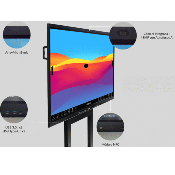 Pantalla Interactiva ORBYS TS1365 4K 65 pulgadas - Imagen 3