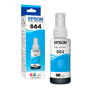 BOTELLA DE TINTA EPSON T664 CYAN 7.500 Pag. L120/L220/L310/L355/L375/L396/L475/L495/L555/L575/L655/L1300 70ML