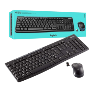 COMBO MOUSE + TECLADO LOGITECH MK270 Inalambrico Negro