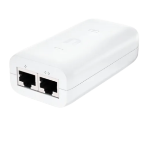 Inyector PoE U-POE-AT Ubiquiti de 48VDC, 0.32A, 30W puerto Gigabit Proteccion contra sobretensiones