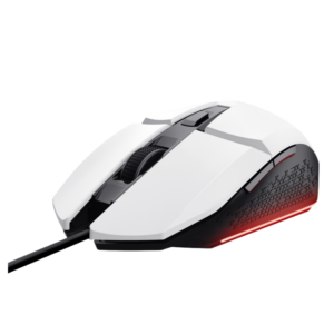 MOUSE TRUST GAMING FELOX Iluminado, PC/LAPTOP/CONSOLA, GXT 109W, Blanco