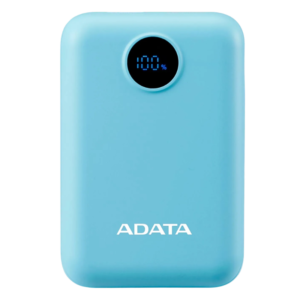 POWER BANK ADATA C100 Digital Display, Carga Rapida 10000mAh, 1 USB-A, 1 USB-C, Blue