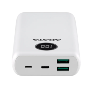 POWER BANK ADATA C20, Carga Rapida 20000mAh, 2 USB-A, 1 USB-C, White
