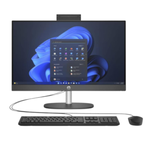 AIO HP 24-CR0007LA, AMD Ryzen 5 7520U, SSD 512GB, LPDDR5 8GB, NO DVD, Pantalla 23.8" FHD IPS, FreeDos, Black
