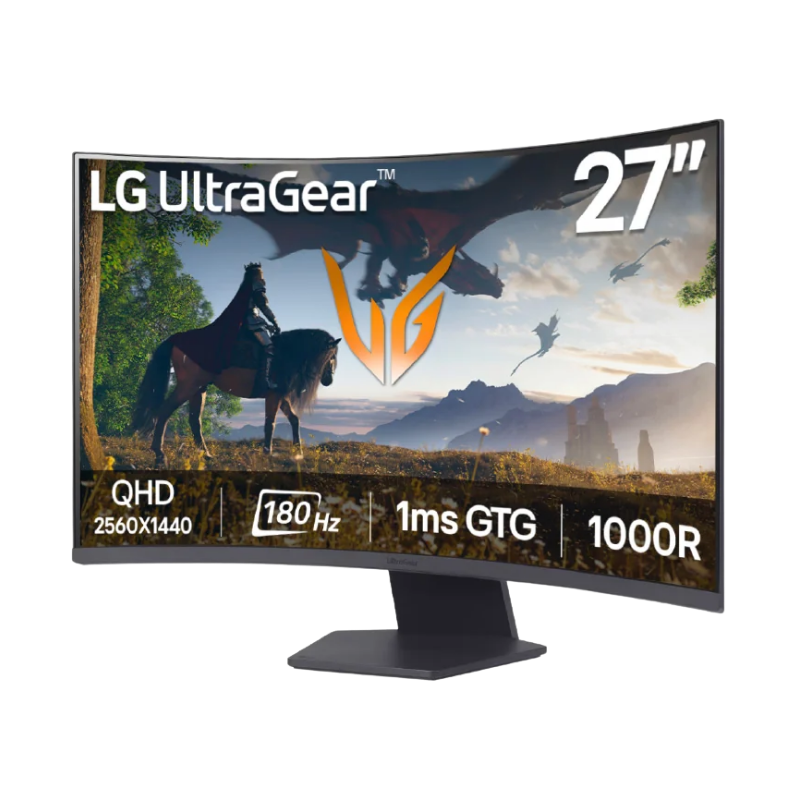 LG MONITOR 27" Curvo Gamer UltraGear 27GS60QC QHD 180Hz HDMI/DisplayPort